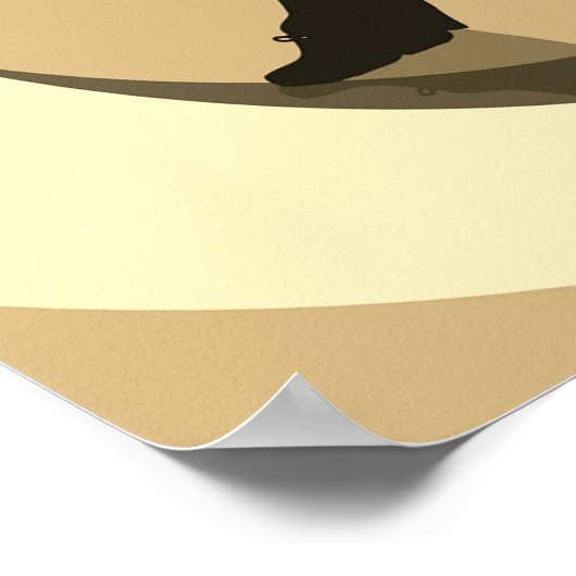 若者のレトロ背景 ポスター (角)