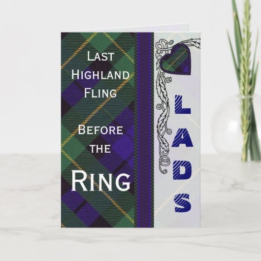 若者の雄鹿夜-アームストロングのスコットランド人のタータンチェック 招待状 (正面)