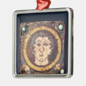 若者の顔を搭載する腓骨 メタルオーナメント (左)