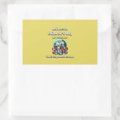 若者は変化に力を与える。ユニバーサル子供の日。 長方形シール (バッグ)