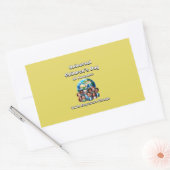 若者は変化に力を与える。ユニバーサル子供の日。 長方形シール (封筒)