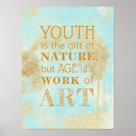 若者は自然の贈り物だが年齢は…引用文 ポスター