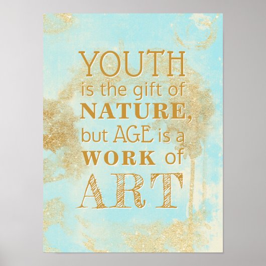 若者は自然の贈り物だが年齢は…引用文 ポスター (正面)