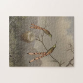 若者を持つ2羽のハチドリ ジグソーパズル (横)