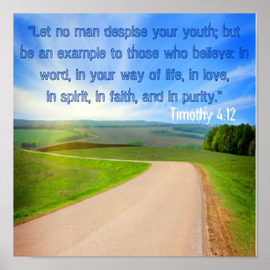 若者を軽蔑してはならないティム4:12 ポスター (正面)