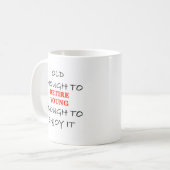 若者を退職させて下さい コーヒーマグカップ (正面左)