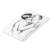 若者キスをする(ヴィンテージゲイアート) マグネット (左側)