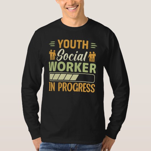 若者ソーシャルワーカー見習い ソーシャルワーカー Tシャツ (正面)