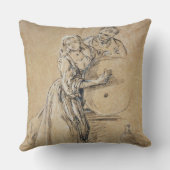 若者(チョーク)カードが付いているワインpourer クッション (裏面)