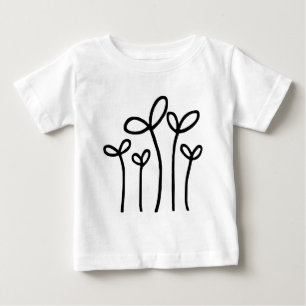 若芽 – 黒 ベビーTシャツ