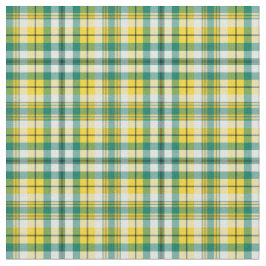 若草色およびイエロー・ゴールドのスポーティな格子縞 ファブリック