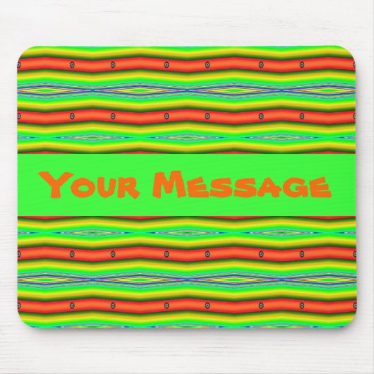 若草色のオレンジ マウスパッド (正面)