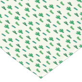 若草色のサボテンパターン ショートテーブルランナー (コーナー)