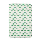 若草色のサボテンパターン バスマット (正面縦)