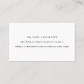 若草色のダマスク織QRコード名刺 名刺 (裏面)