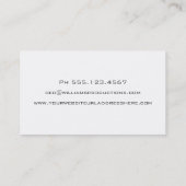 若草色のダマスク織QRコード名刺 名刺 (裏面)