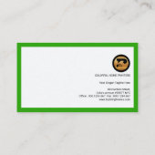 若草色のボーダーペインターのロゴの表記 名刺 (裏面)