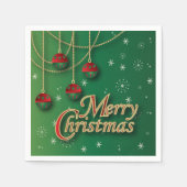 若草色のメリークリスマス スタンダードカクテルナプキン (正面)