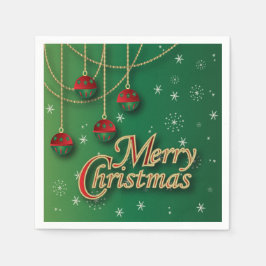 若草色のメリークリスマス スタンダードカクテルナプキン