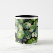 若草色の新しい芽キャベツ ツートーンマグカップ (中央)