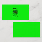 若草色 名刺 (正面/裏面)