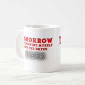 若返りドライヤー面白いマグカップ コーヒーマグカップ (正面左)