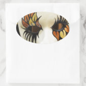 若陶芸カーニバルマスク 楕円形シール (バッグ)