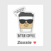 苦いコーヒーおもしろいドリンクパン シール (シート)