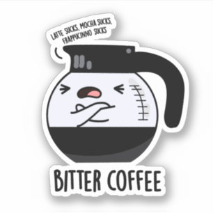 苦いコーヒーおもしろいフードパン シール