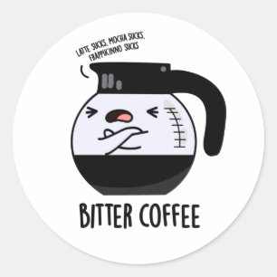 苦いコーヒーおもしろいフードパン ラウンドシール