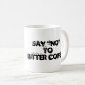 苦いコーヒーにノーと言う コーヒーマグカップ (正面右)