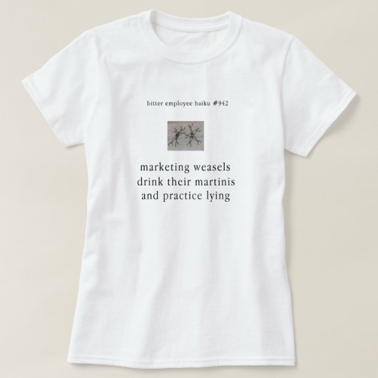 苦い従業員の俳句# 942 Tシャツ (デザイン正面)