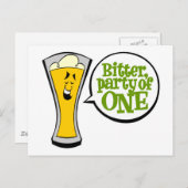 苦い、1つのパーティー インビテーションポストカード (正面/裏面)