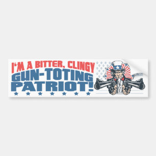 苦い、Clingy銃Toting愛国者の米国市民ギア バンパーステッカー
