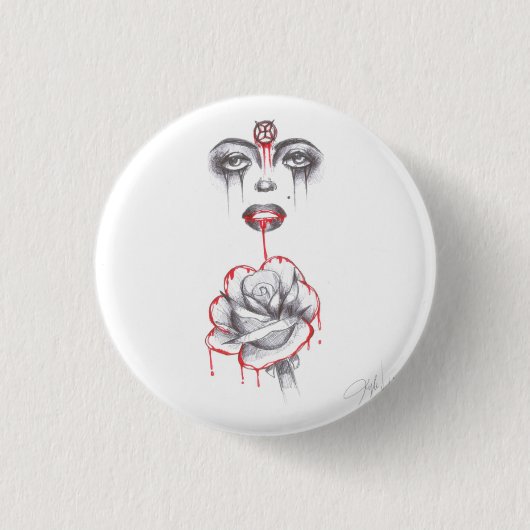 苦く甘いボタン 缶バッジ (正面)