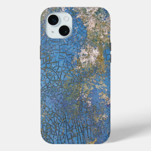 苦しいブルーペイントのテクスチャ iPhone 15 MINIケース