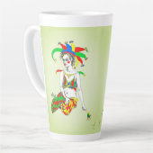 苦しい人 カフェラテマグ (左アングル)