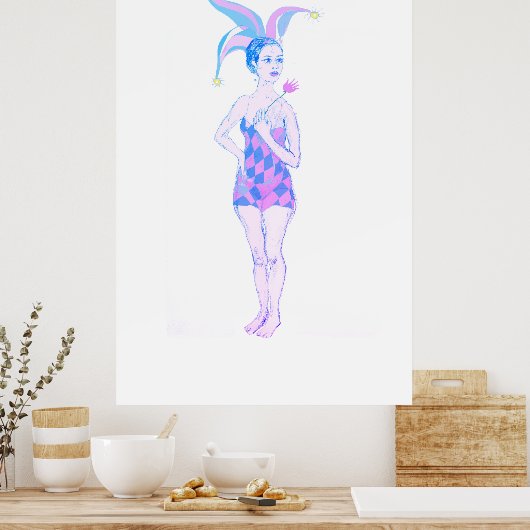 苦しい人 ポスター (キッチン)