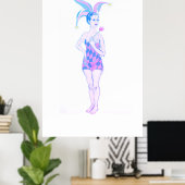 苦しい人 ポスター (ホームオフィス)