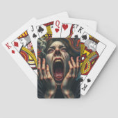 苦しい女性の悲鳴 トランプ (裏面)