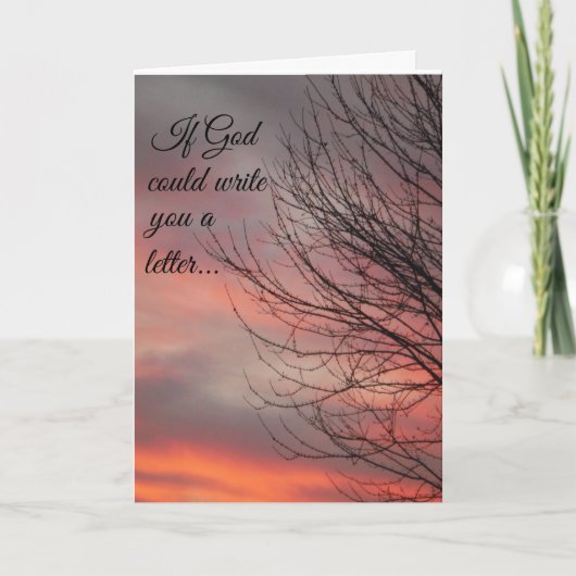 苦しい時救済に誰かが霊感を得る。 カード (正面)