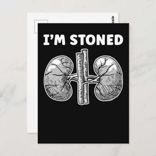 苦しそうなユーモアの腎臓結石手術 ポストカード (正面/裏面)