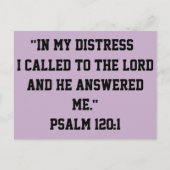 苦しみのうちに私は詩篇120:1主に呼びかけた ポストカード (正面)