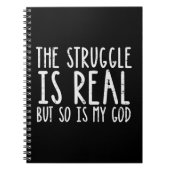 苦しみは実在神の信仰と同じだ ノートブック (正面)