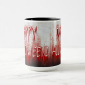 苦しみ ハッピー ハロウィン 血で汚れたマグカップ マグカップ (中央)