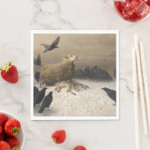 苦しみ：死んだ子羊の羊 スタンダードランチョンナプキン (インサイチュ)