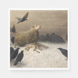 苦しみ：死んだ子羊の羊 スタンダードランチョンナプキン