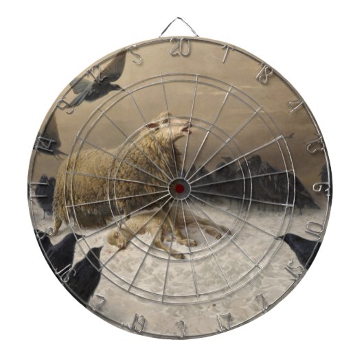苦しみ：死んだ子羊の羊 ダーツボード (正面)