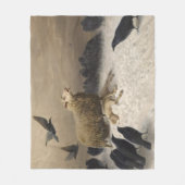 苦しみ：死んだ子羊の羊 フリースブランケット (正面)