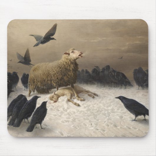 苦しみ：死んだ子羊の羊 マウスパッド (正面)
